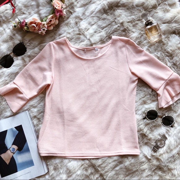 Tops - Pastel Pink Blouse Tops - Pastel Pink Blouse